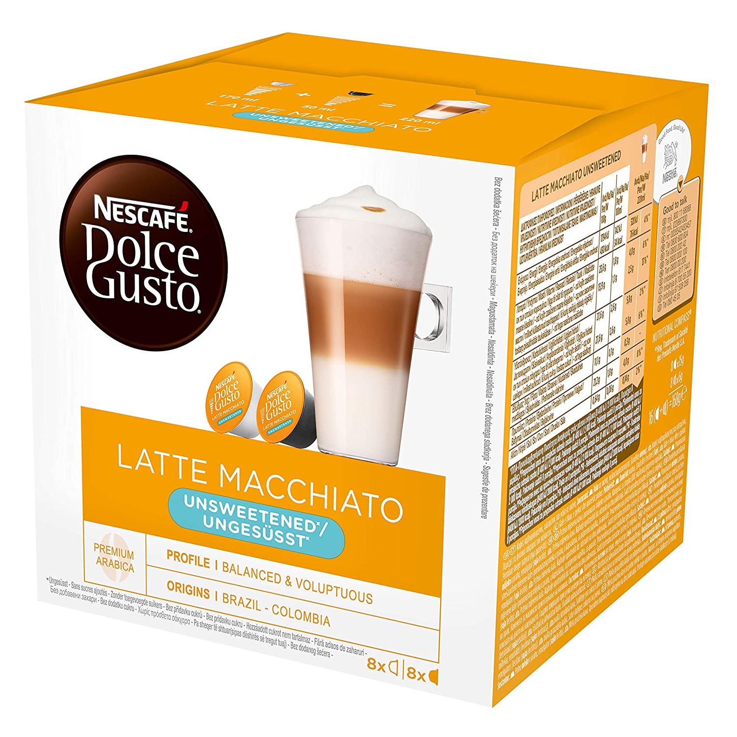 کپسول قهوه دولچه گوستو لاته ماکیاتو 16 عددی Dolce Gusto Latte Macchiato