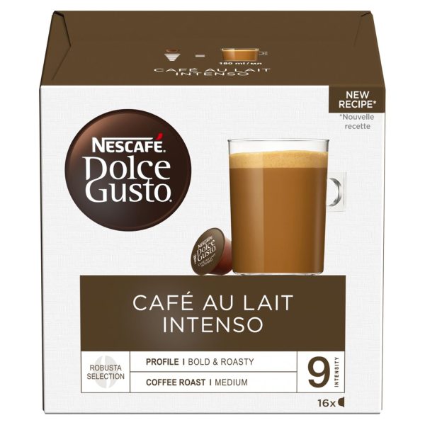 کپسول قهوه دولچه گوستو کافه اوله اینتنسو 16 عددی Dolce Gusto Cafe` Au Lait Intenso
