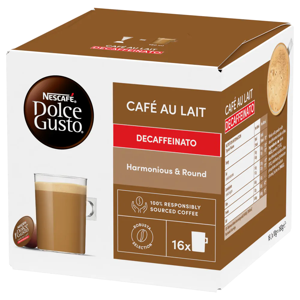 کپسول قهوه دولچه گوستو کافه اوله Dolce Gusto Cafe Au Lait - Decaffeinato
