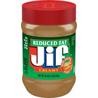کره بادام زمینی جیف کم چرب و خامه ای (ردیوس فت) 454 گرمی - JIF Creamy Reduced Fat