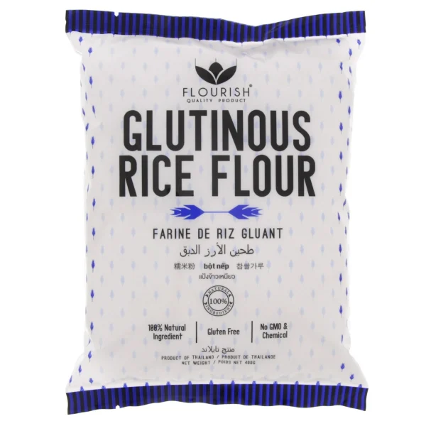 آرد موچی (آرد برنج) گلوتینوس برند فلوریش 400 گرم - Glutinous Rice Flour Flourish