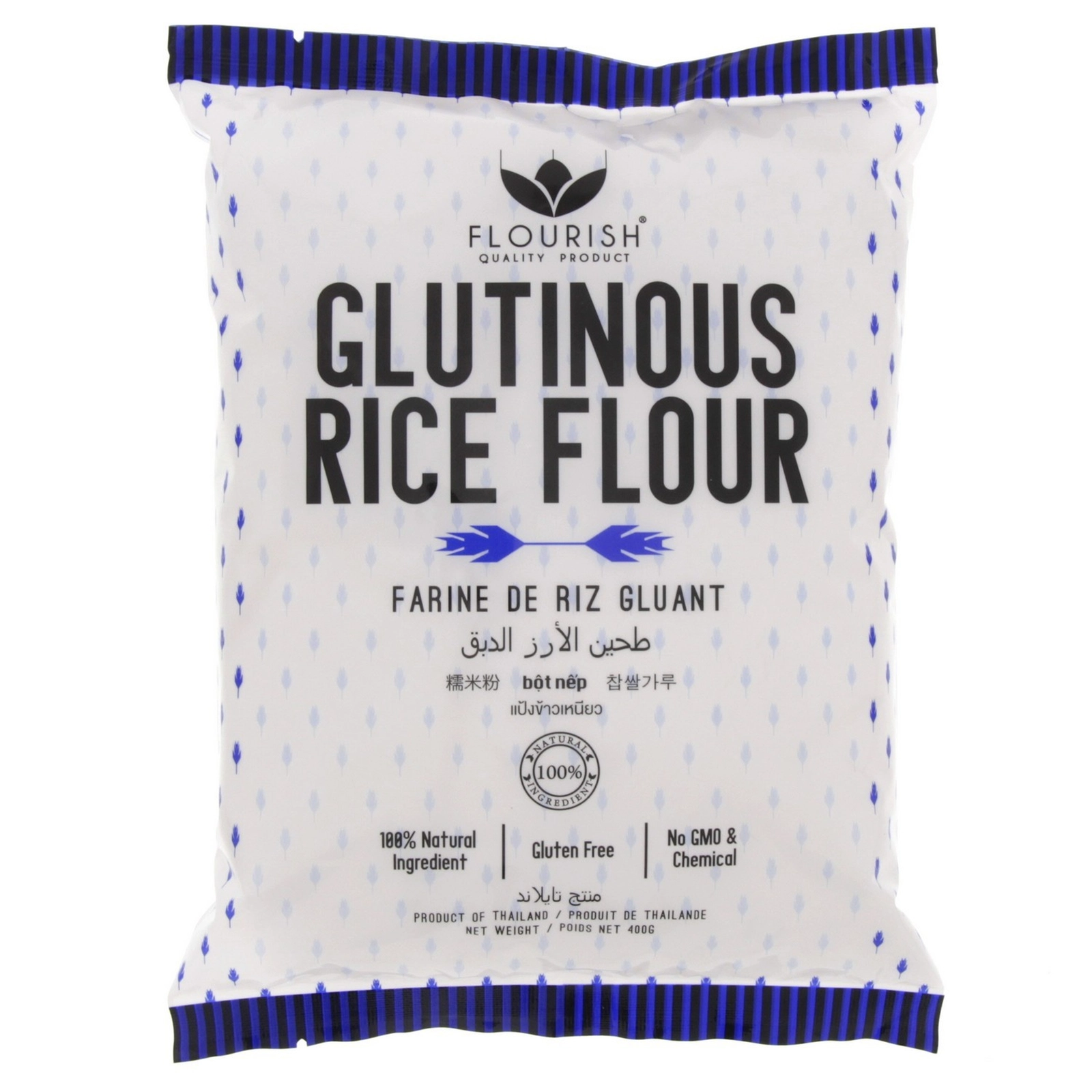 آرد موچی (آرد برنج) گلوتینوس برند فلوریش 400 گرم - Glutinous Rice Flour Flourish