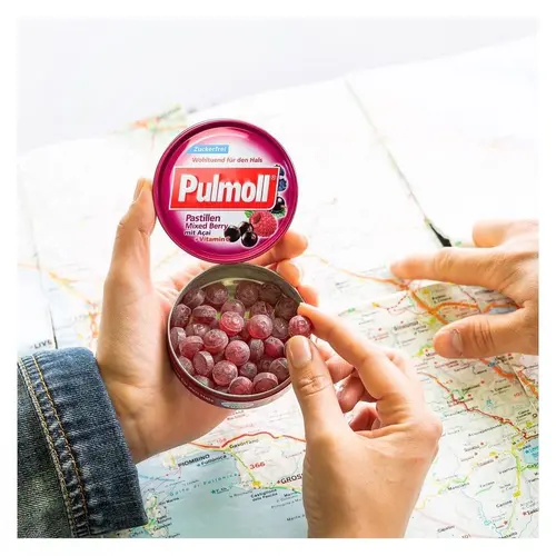 آبنبات بدون شکر پولمول با طعم میکس بری 45 گرم - Pulmoll Mixed Berry 4 آبنبات بدون شکر پولمول با طعم میکس بری 45 گرم - Pulmoll Mixed Berry