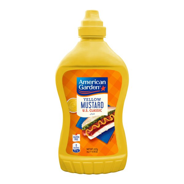 سس خردل بدون گلوتن امریکن گاردن 227 گرم - American Garden Yellow Mustard