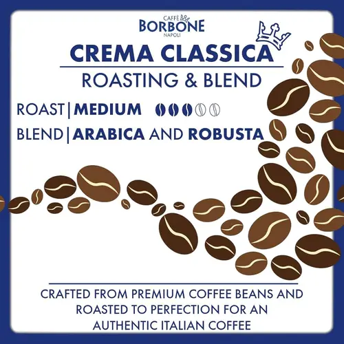 دانه قهوه بوربن کرما کلاسیک 1 کیلوگرمی Borbone Crema Classica 5 دانه قهوه بوربن کرما کلاسیک 1 کیلوگرمی Borbone Crema Classica