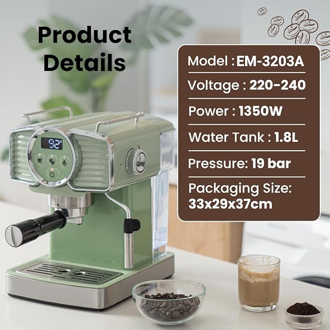 اسپرسو ساز اکسپرسو آرت سبز EM3203A Expresso Art