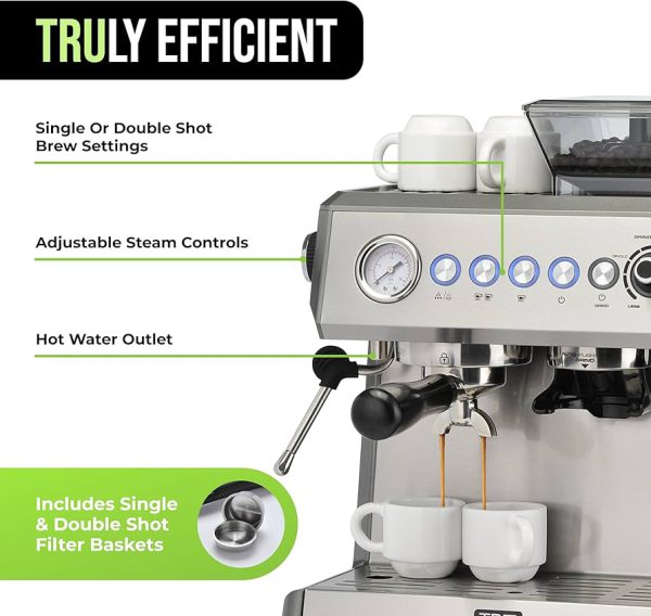 اسپرسو ساز اکسپرسو باریستا نقره ای AM7301 Expresso Barista
