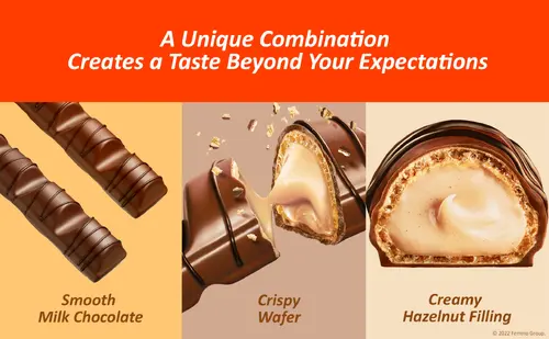 شکلات کیندر بوینو با مغز کرم فندق و با روکش شکلاتی 2 عددی - Kinder Bueno 6 شکلات کیندر بوینو با مغز کرم فندق و با روکش شکلاتی 2 عددی - Kinder Bueno