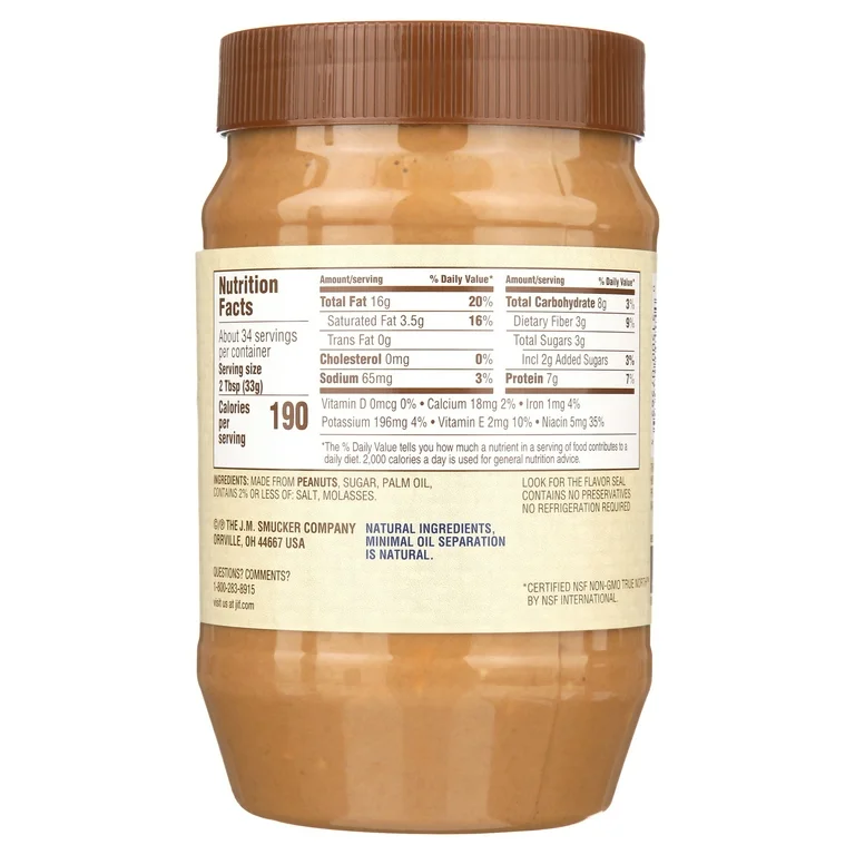 کره بادام زمینی جیف نچرال کم سدیم 454 گرم - Jif Natural Low Sodium 2 کره بادام زمینی جیف نچرال کم سدیم 454 گرم - Jif Natural Low Sodium