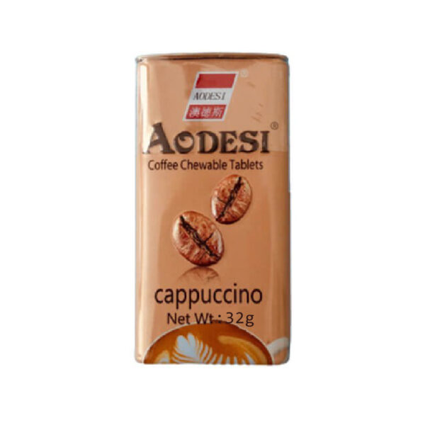قرص قهوه خوشبو کننده دهان آئودسی با طعم کاپوچینو - Aodesi Coffee Chewable Tablets Cappuccino