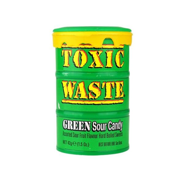 آبنبات خیلی ترش بشکه ای سبز تاکسیک ویست 42 گرم - Toxic Waste Green Sour Candy
