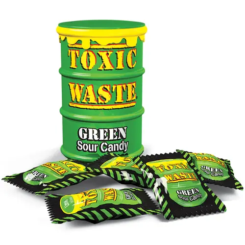 آبنبات خیلی ترش بشکه ای سبز تاکسیک ویست 42 گرم - Toxic Waste Green Sour Candy 1 آبنبات خیلی ترش بشکه ای سبز تاکسیک ویست 42 گرم - Toxic Waste Green Sour Candy