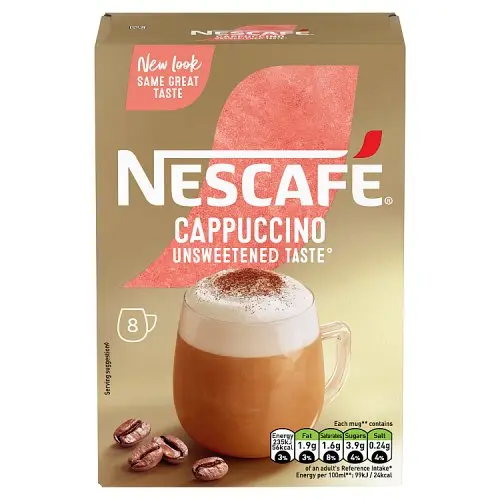پودر کاپوچینو بدون شکر نسکافه 8 عددی - Nescafe Cappuccino