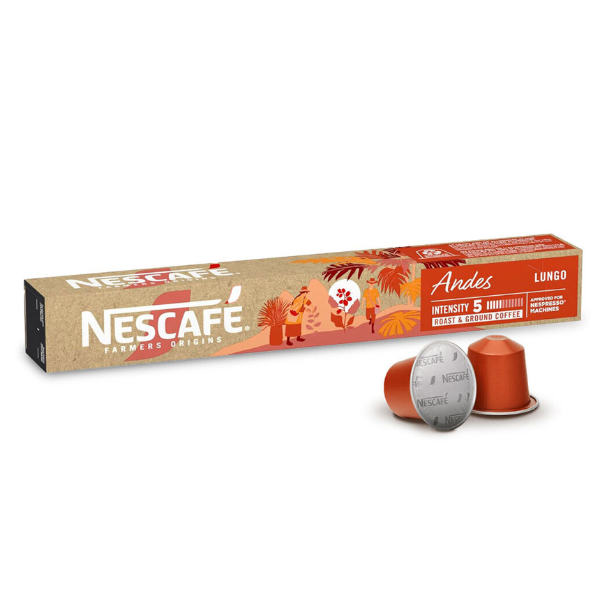 کپسول قهوه نسکافه مدل اندس لانگو 10 عددی - Nescafe Andes Lungo