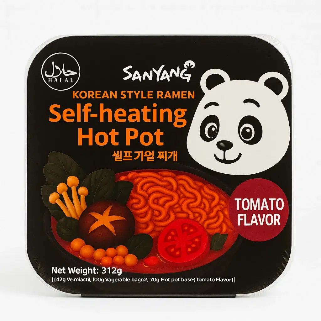 نودل خودجوش سانیانگ 312 گرم طعم گوجه - sanyang tomato flavor