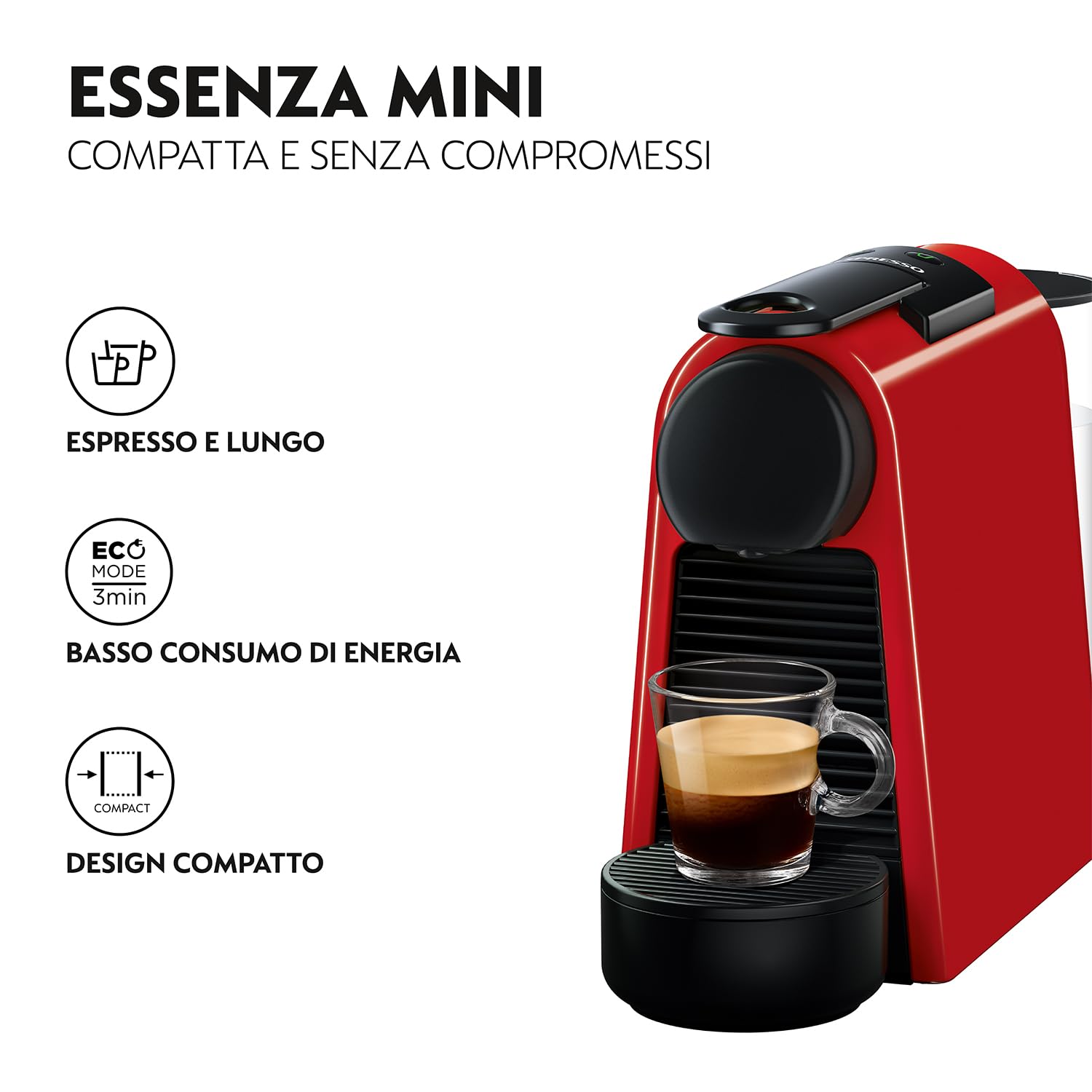 essenza-mini-red-2 اسپرسوساز نسپرسو اسنزا مینی قرمز Essenza Mini D30