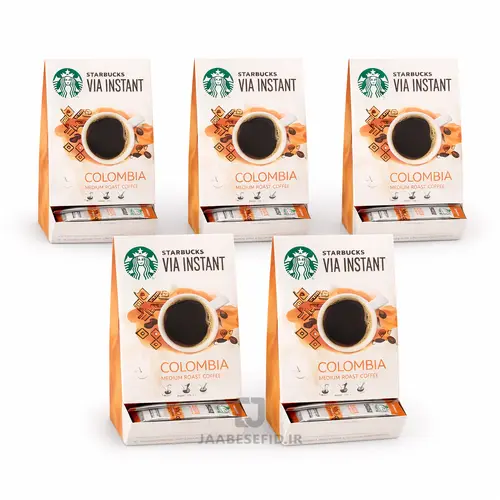 قهوه فوری استارباکس کلمبیا ساشه ای 50 عددی - باکس 5 عددی - Starbucks Colombia