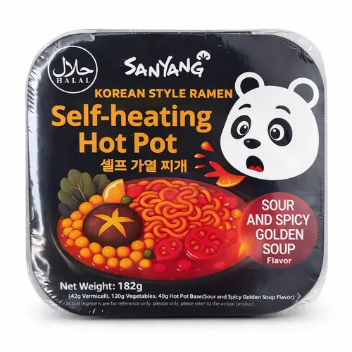 نودل خودجوش سانیانگ طعم ترش و تند 182 گرم - Sanyang Sour and Spicy