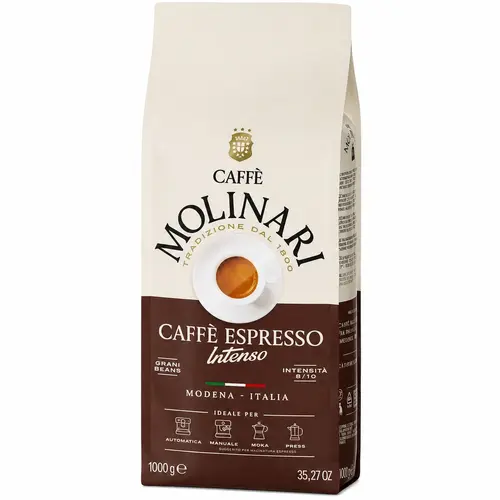 دانه قهوه مولیناری اسپرسو اینتنسو 1 کیلوگرم - Molinari Caffe Espresso Intenso