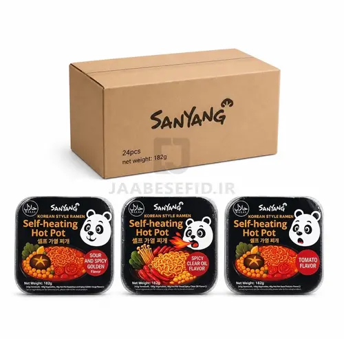 نودل خودجوش سانیانگ 182 گرم باکس 24 عدد - Sanyang