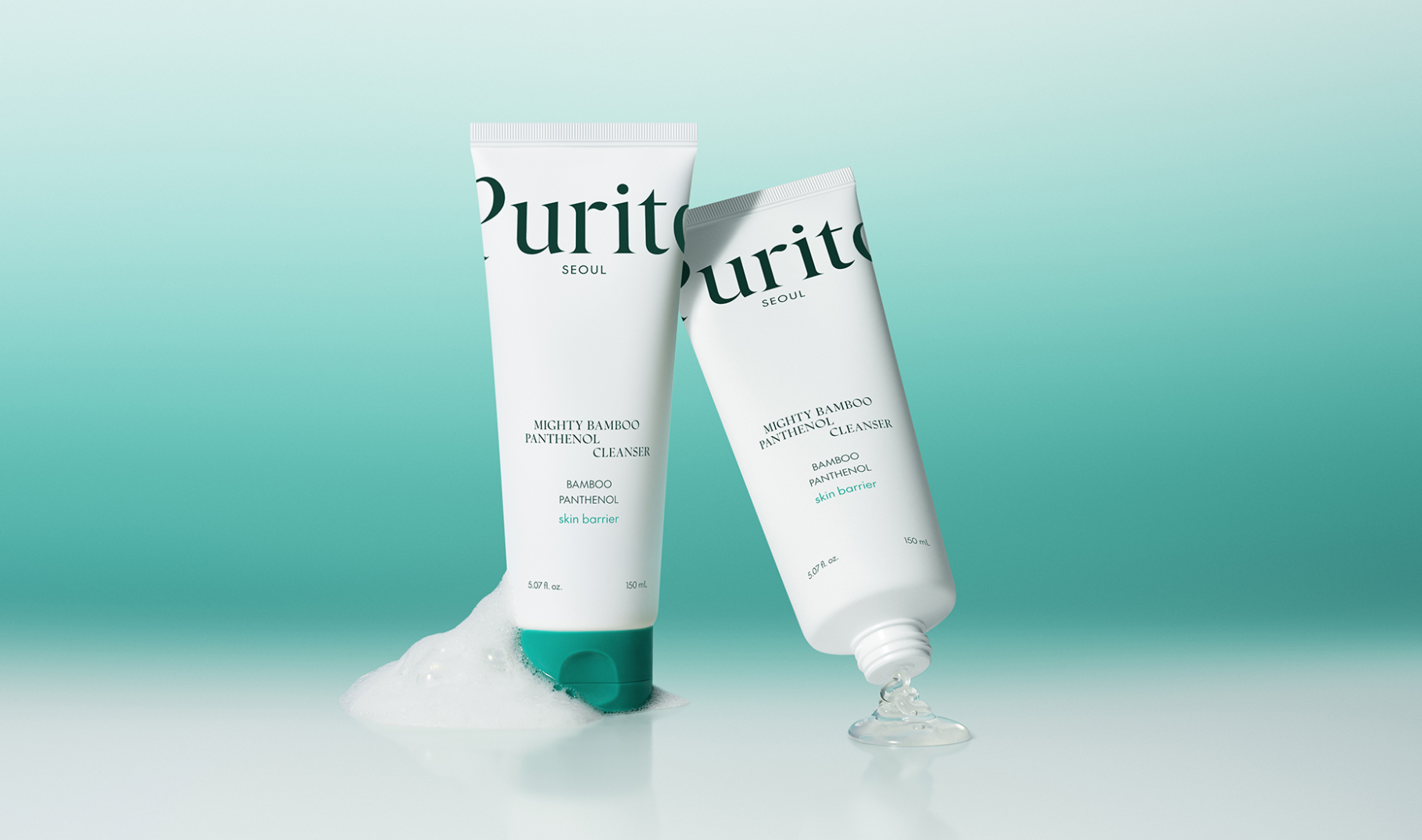 ژل شوینده مرطوب کننده پیوریتو حاوی پانتنول و بامبو حجم 150 میل | PURITO MIGHTY BAMBOO PANTHENOL CLEANSER MOISTURIZING