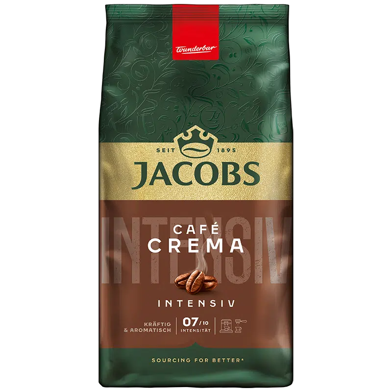 دانه قهوه جاکوبز کافه کرما اینتنسیو ۱ کیلوگرم | Jacobs Cafe Crema Intensiv