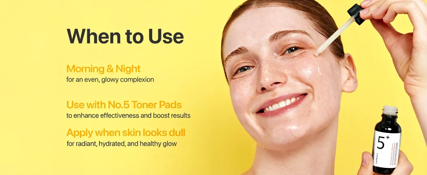 سرم ضد لک و روشن کننده گلوتاتیون شماره 5 نامبوزین | Numbuzin Vitamin Concentrated Serum No.5 (حجم 30 میلی لیتر)