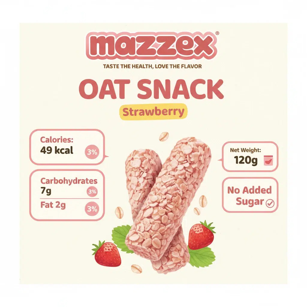 شکلات غلات اوت چوکو بدون شکر توت فرنگی مازکس 120 گرم - Mazzex