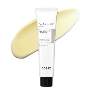 کرم رتینول 0.1% کوزارکس اصل (ضد چروک و جوانساز پوست) با پانتنول و سوپر ویتامین E | COSRX The Retinol 0.1% Cream (حجم 20 میلی‌لیتر)