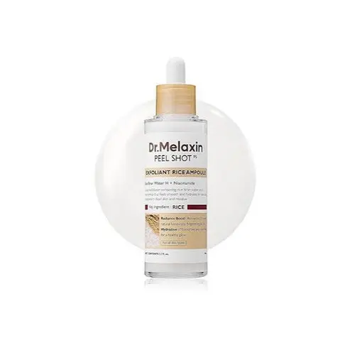 آمپول پیل شات برنج دکتر ملاکسین لایه بردار و روشن کننده اصل | Dr.Melaxin Peel Shot Glow White Serum حجم 30 میلی لیتر