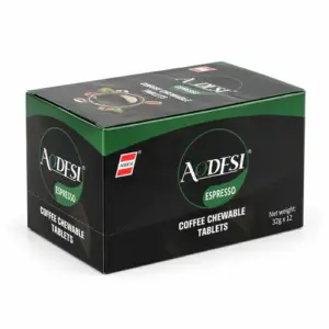 قرص قهوه اسپرسو آئودسی AODESI باکس ۱۲ عددی - Coffee Chewable Tablets